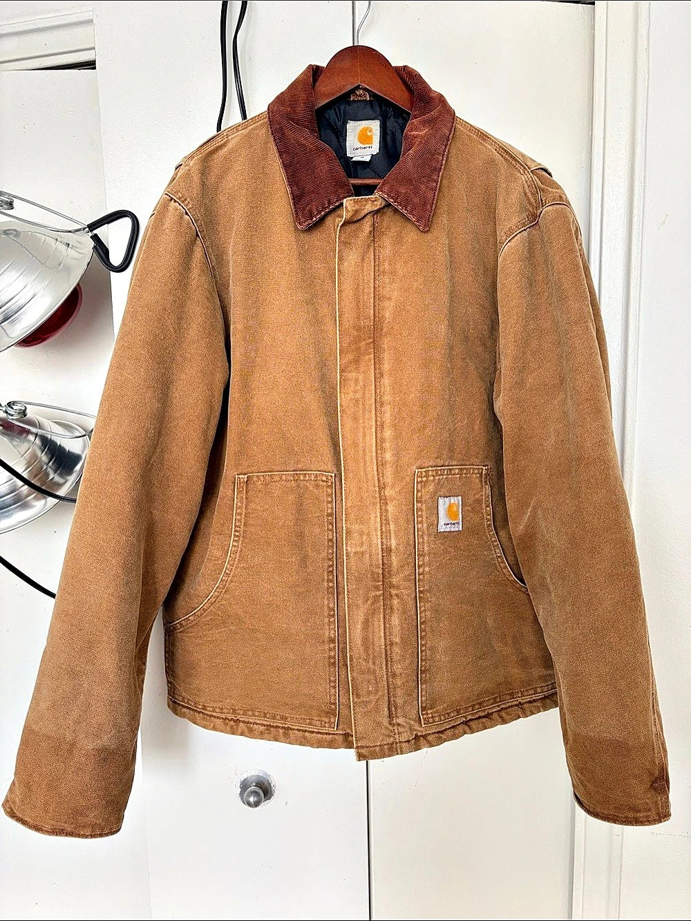 Carhartt Detroit Jacket Canvas Jacket Size Medium Brown